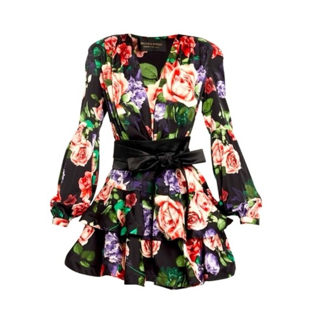 Bronx and Banco Bedouin Rose Tiered Floral Print Dress